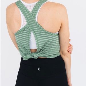 Zyia Forest Nimbus Split Back Tank Top NEW